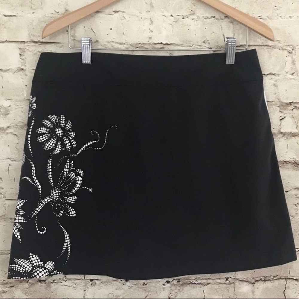 Black Floral Golf/Tennis Skort